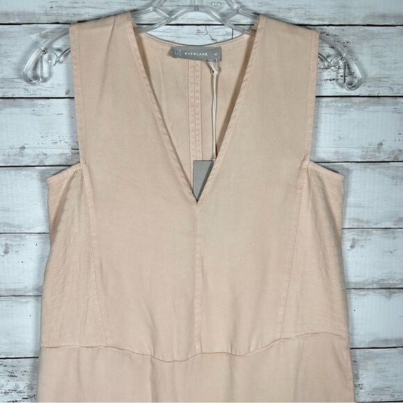 EVERLANE The Tencel™ V-Neck Midi Dress w/ Pockets XS NWT $168 - Picture 6 of 11